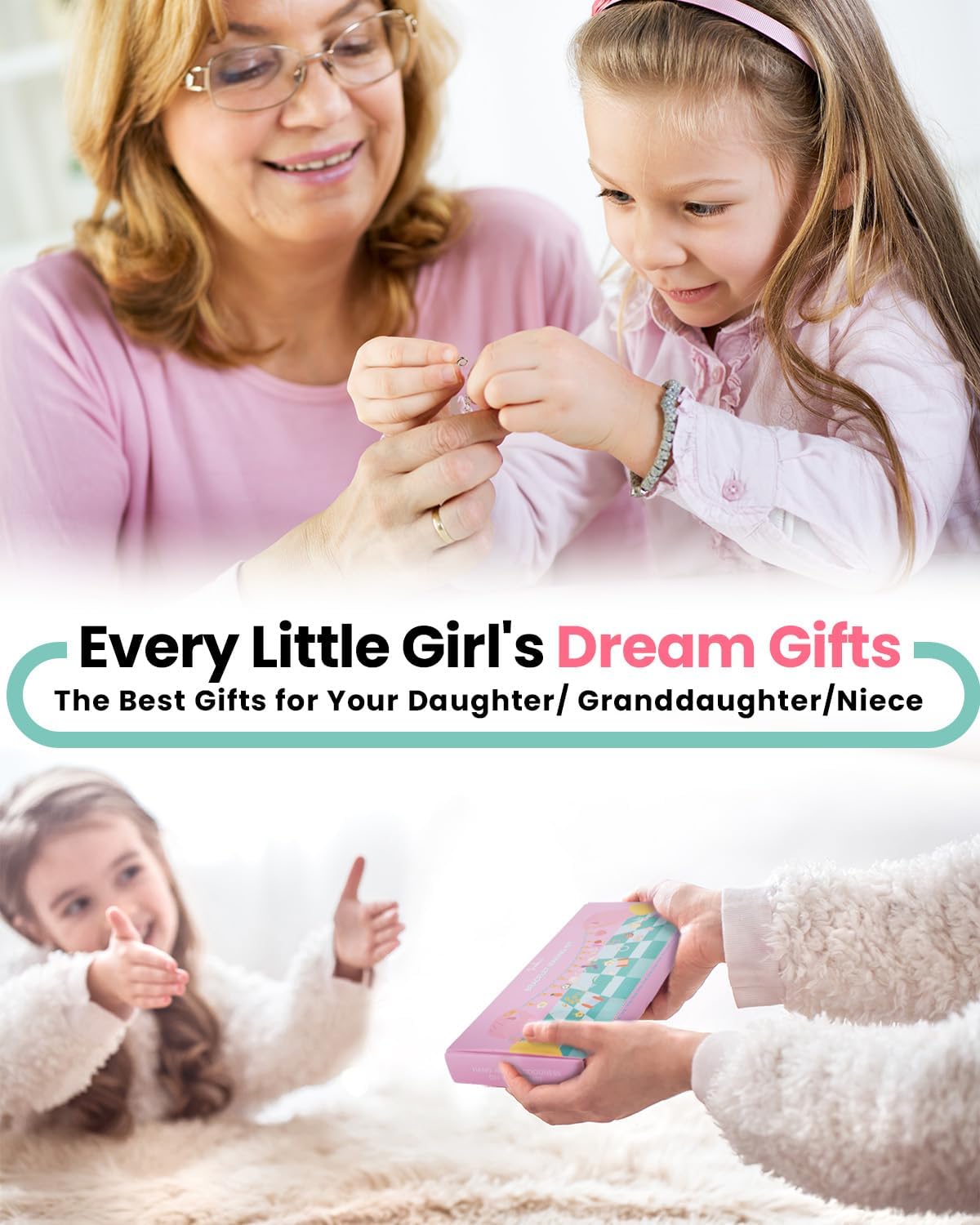 Deinduser Charm Bracelet Making Kit for Girls Just Clasp Birthday Gifts for Girls Toys Crafts for Teen Girls Ages 5 6 7 8 12 Jewelry Making