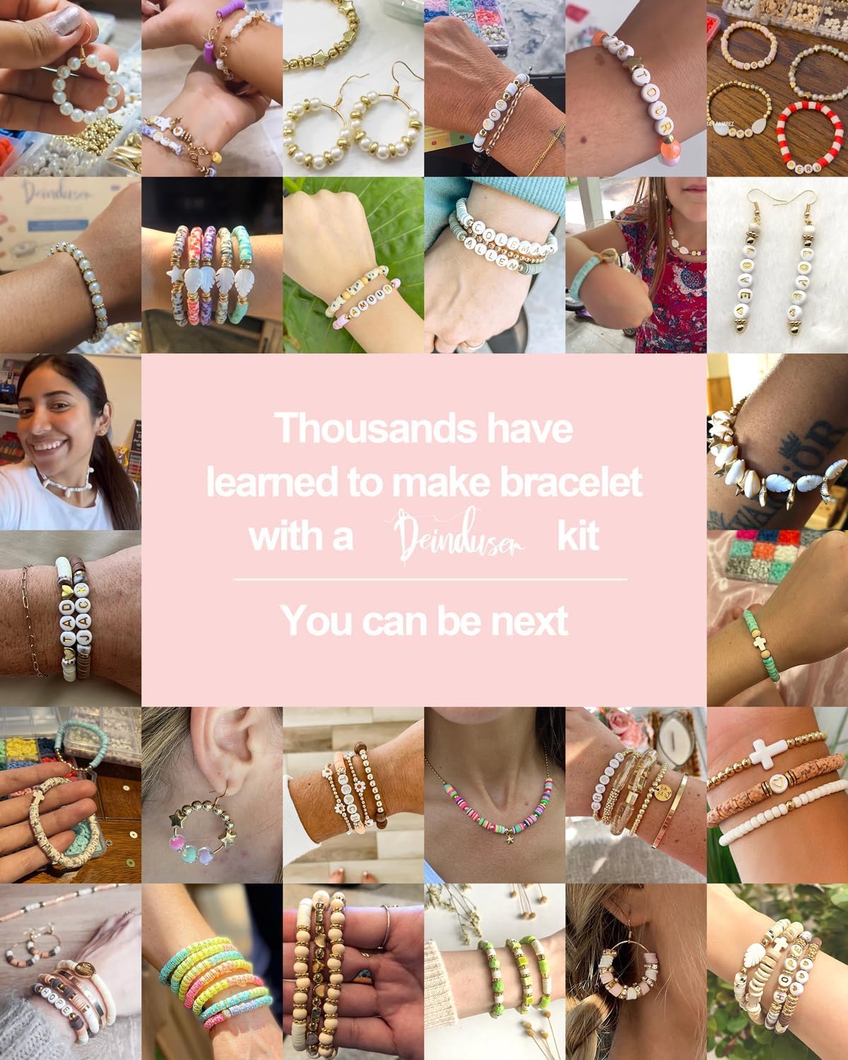 Deinduser 6000 Pcs Bracelet Making Kit for Beginner, Clay Beads for Preppy, Bracelets, Beads for Jewelry Making, Jewelry Making Kit, Teen Girl Gifts Trendy Stuff